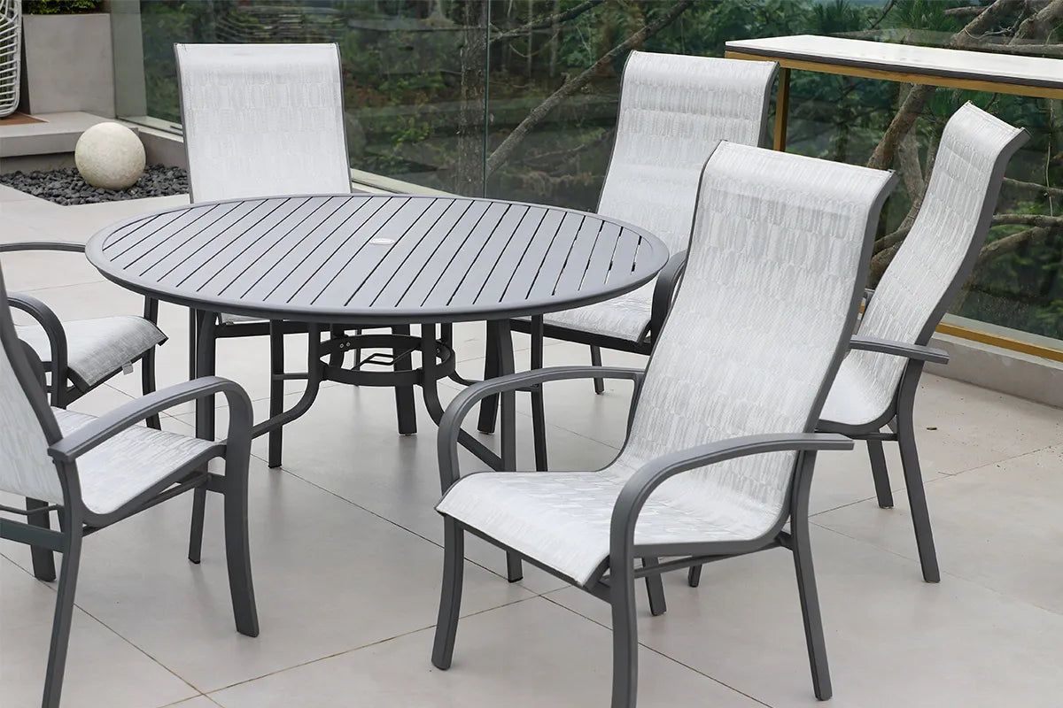 Grand Canyon Aluminum Patio Sling Stackable Dining Chair/Outdoor Dining Chair