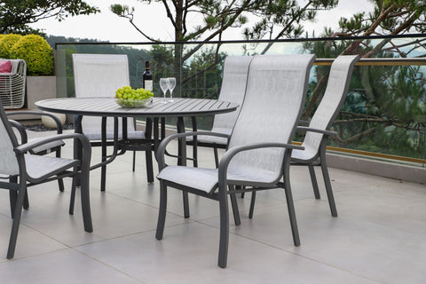 Grand Canyon Aluminum Patio Sling Stackable Dining Chair/Outdoor Dining Chair