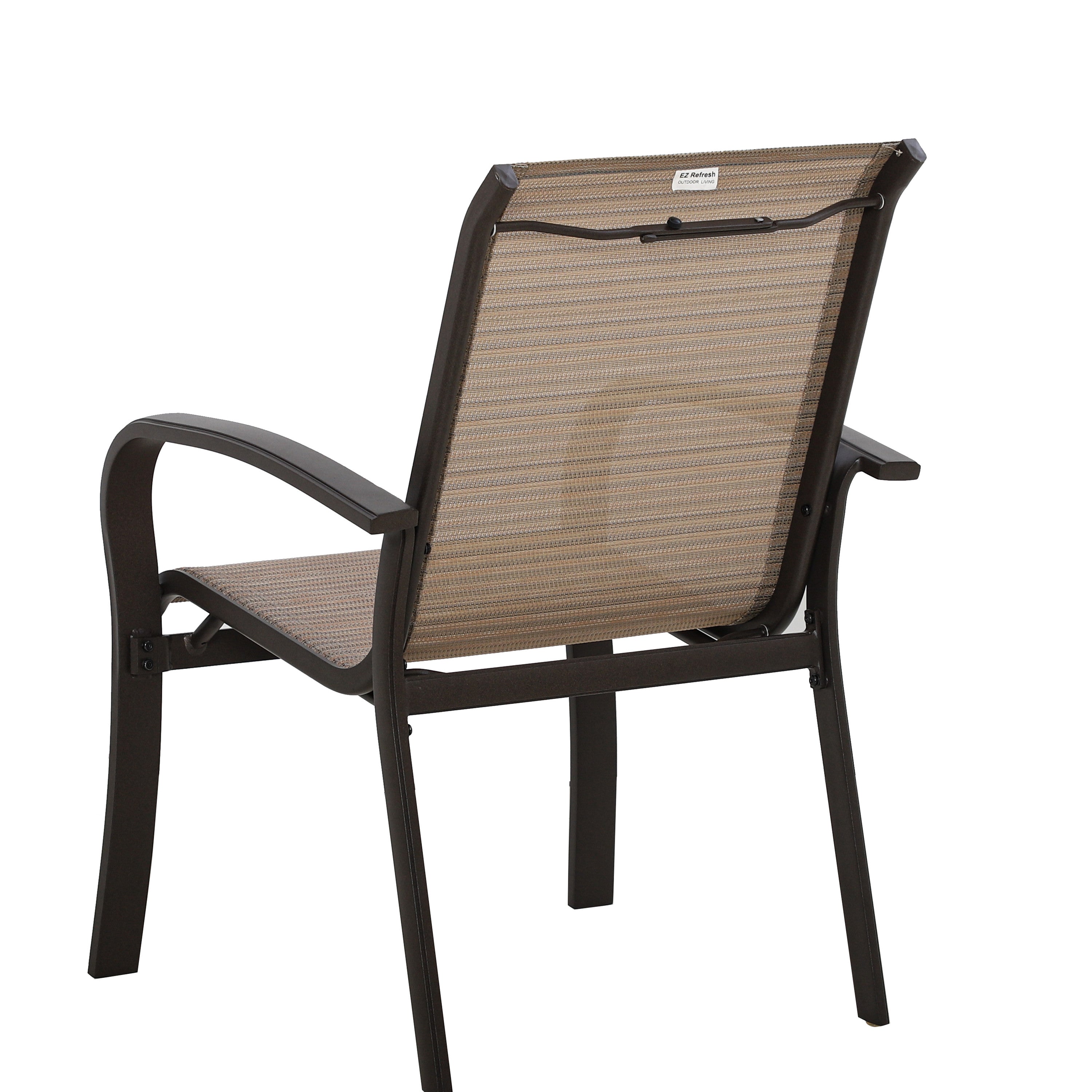 Yellowstone Patio Aluminum Sling Stackable Dining Chair / Outdoor Dining Chair Set of 2