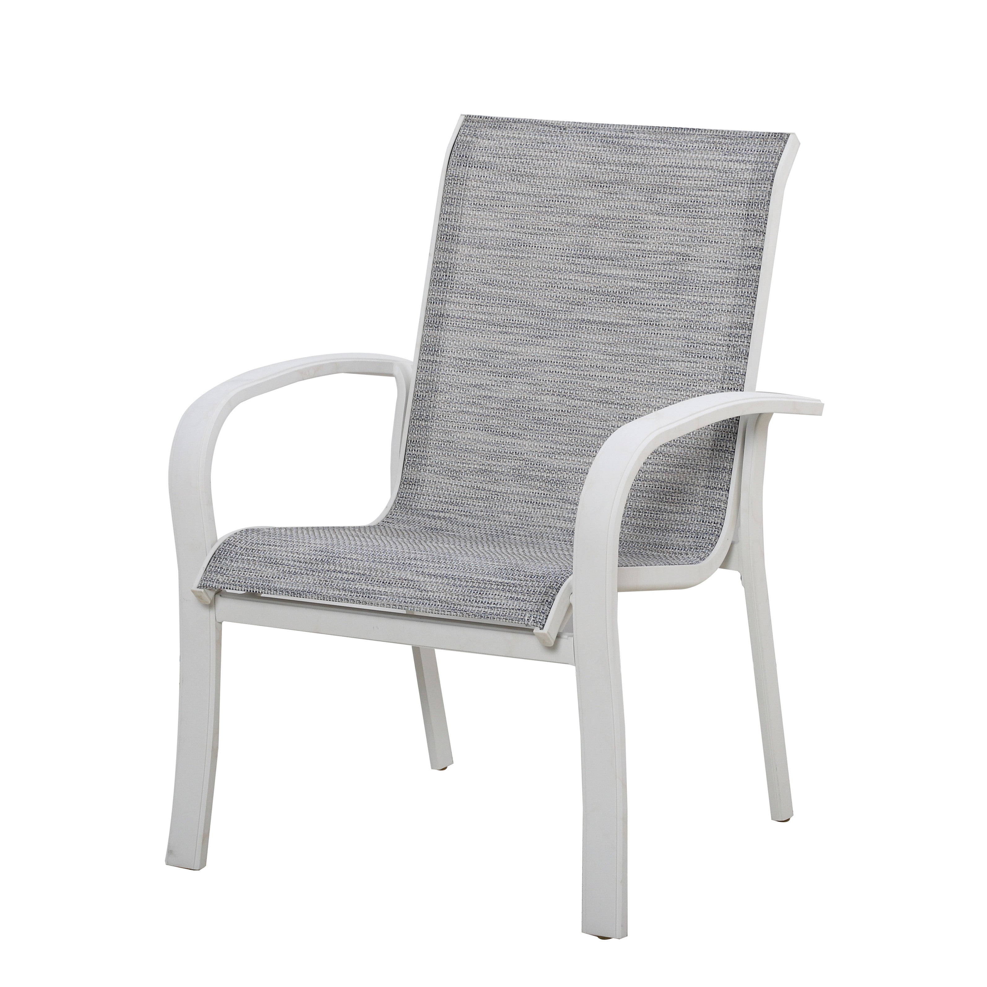 Redwood Patio Aluminum Sling Stackable Dining Chair/Outdoor Dining Chair Set of 2
