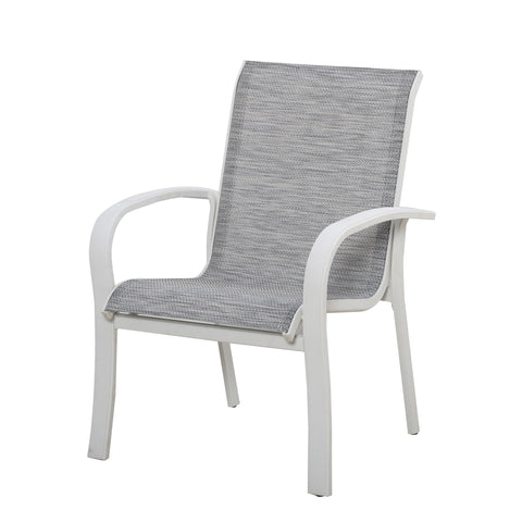 Redwood Patio Aluminum Sling Stackable Dining Chair/Outdoor Dining Chair Set of 2