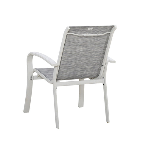 Redwood Patio Aluminum Sling Stackable Dining Chair/Outdoor Dining Chair Set of 2