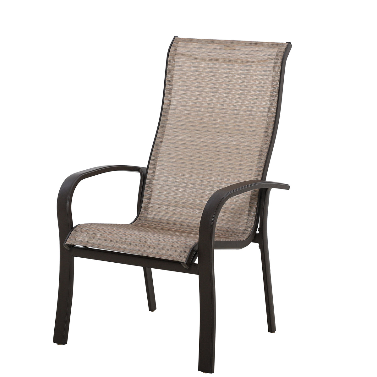 Yellowstone Patio Aluminum Sling Stackable Dining Chair / Outdoor Dining Chair Set of 2