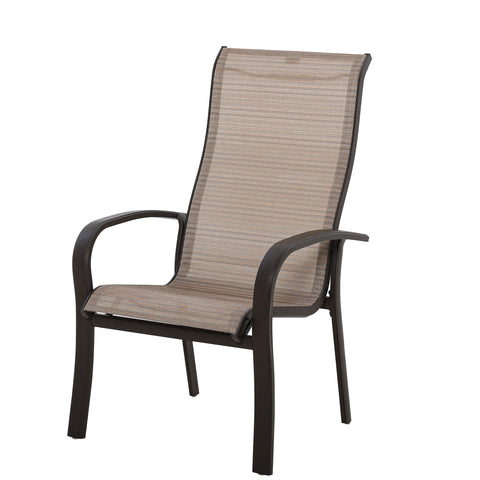 Yellowstone Patio Aluminum Sling Stackable Dining Chair / Outdoor Dining Chair Set of 2