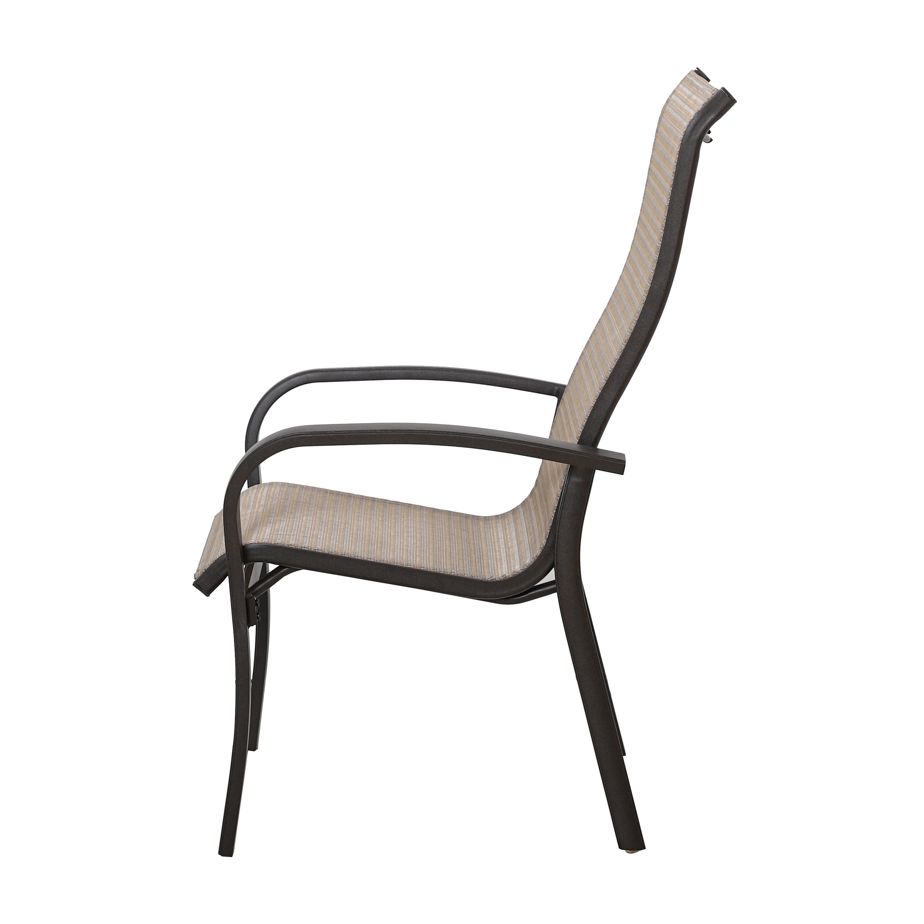 Yellowstone Patio Aluminum Sling Stackable Dining Chair / Outdoor Dining Chair Set of 2