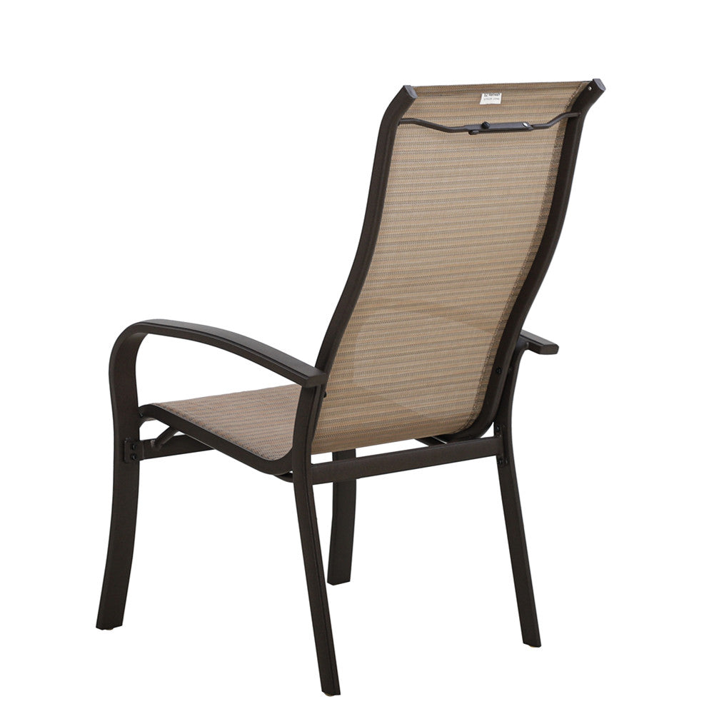 Yellowstone Patio Aluminum Sling Stackable Dining Chair / Outdoor Dining Chair Set of 2