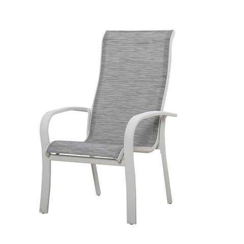 Redwood Patio Aluminum Sling Stackable Dining Chair/Outdoor Dining Chair Set of 2