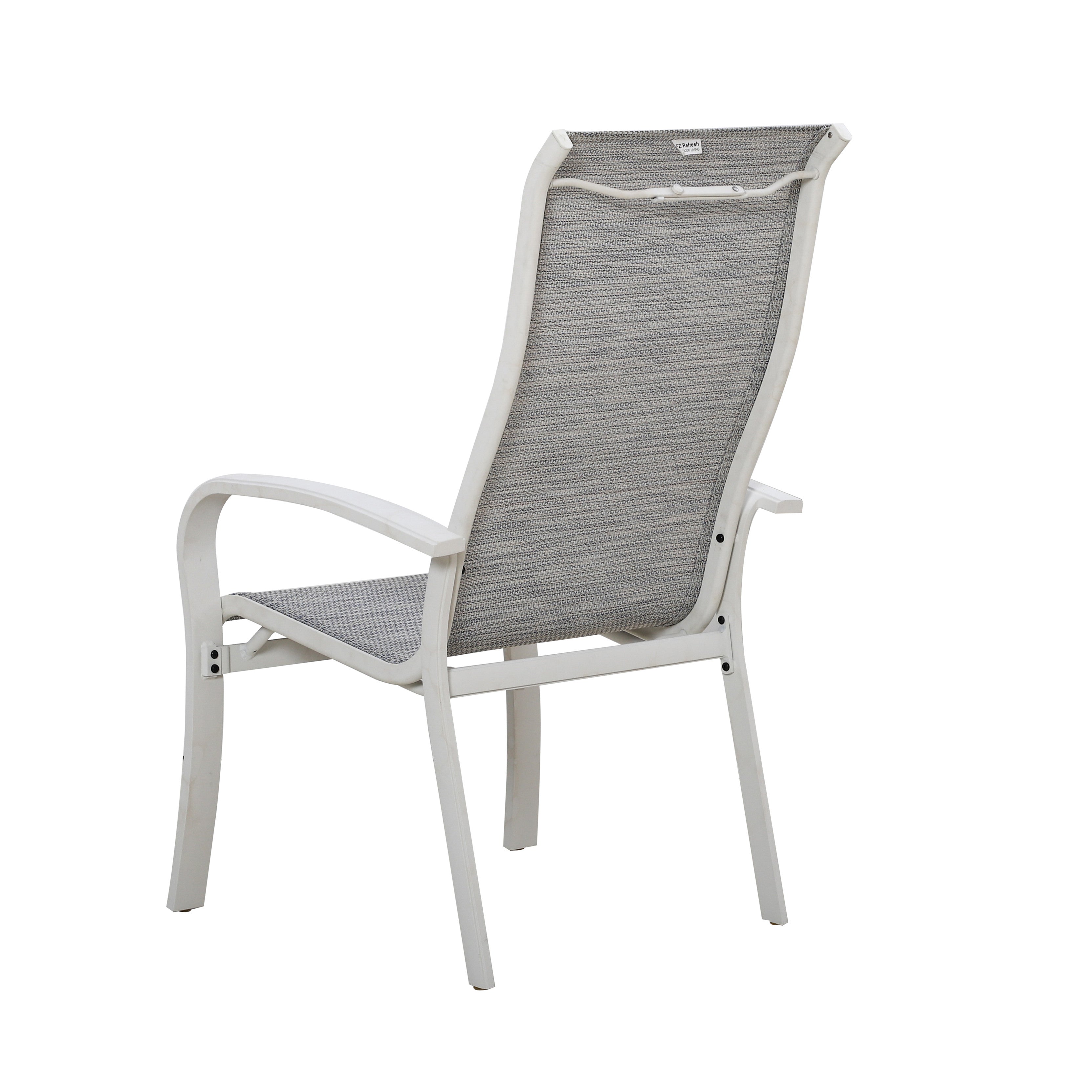 Redwood Patio Aluminum Sling Stackable Dining Chair/Outdoor Dining Chair Set of 2