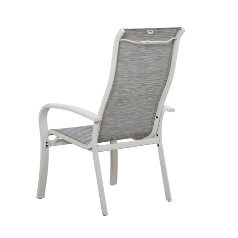 Redwood Patio Aluminum Sling Stackable Dining Chair/Outdoor Dining Chair Set of 2